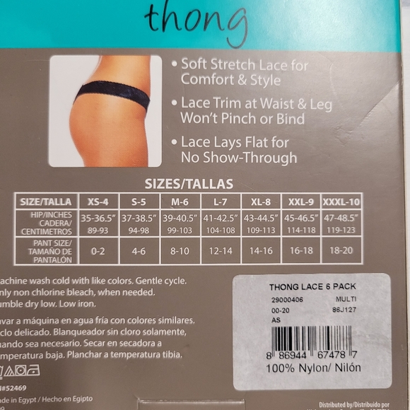 Reebok 4pk Seamless & Secret Treasures 6pk Lace Thongs - Picture 13 of 16